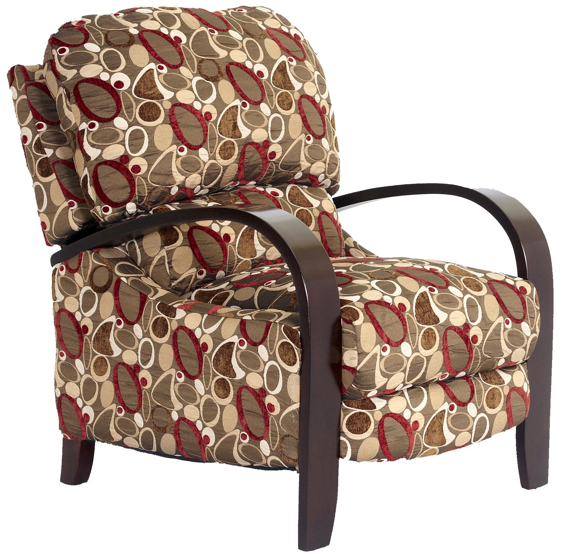 LDI 997 99786 Contemporary Recliner with Push Arms Becker Furniture